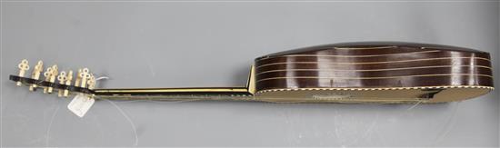 A German five double course Guitar, third quarter 17th century and later, possibly made by Fleicher 92cm long